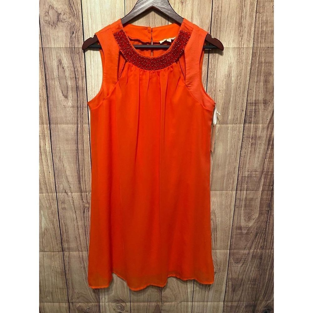 Sandiva Medium Dress NWT Red Embellished A-Line Sleeveless mini Party Glam